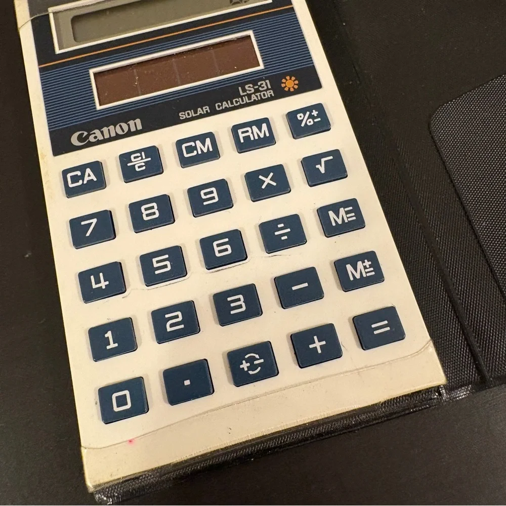CANON LS-31 Solar Calculator with Case